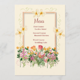 Menú de Boda Jardín Floral Romántico