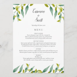 Menú de Boda Jardín Verde Campestre