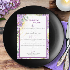 Menú de Boda Lila Púrpura