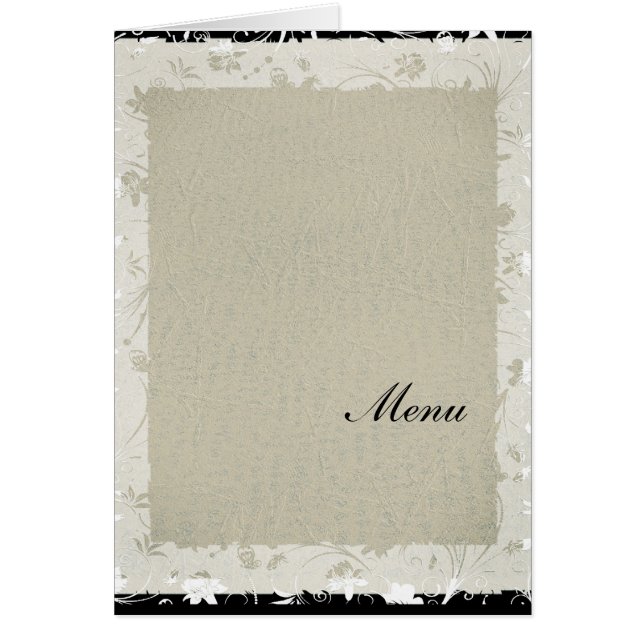 Menú de Boda Más Popular Papel Antiguo (Frente)