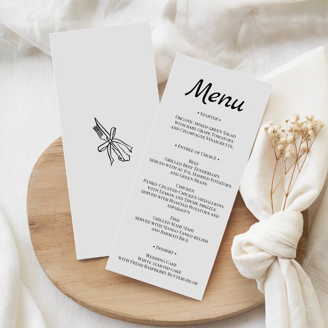 Menú de Boda Minimalista Elegante (Subido por el creador)