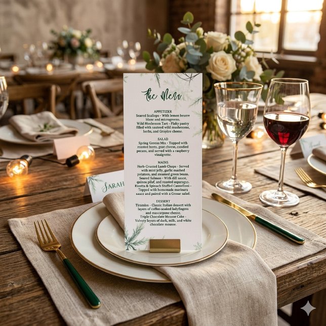 Menú de boda moderno, Menú minimalista, Elegante  (Subido por el creador)