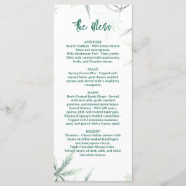 Menú de boda moderno, Menú minimalista, Elegante
