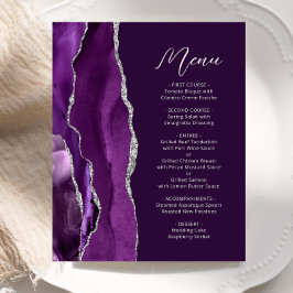 Menú de Boda Morado Plata Ágata Ciruela Presupuest