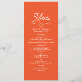 Menú de Boda Naranja Boho