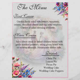 Menú de Boda Nuestro Amor Alcanza La Luna