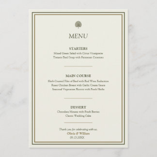 Menú de Boda Palma Marfil y Dorado