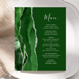 Menú de Boda Presupuesto Cazador Verde Plata Ágata
