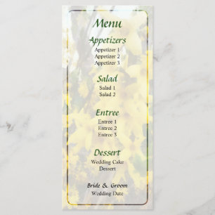 Menú de Boda Ramillete de Forsythia