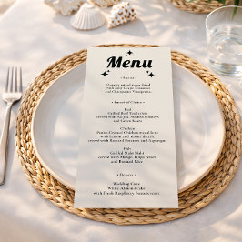 Menú de Boda Retro Minimalista