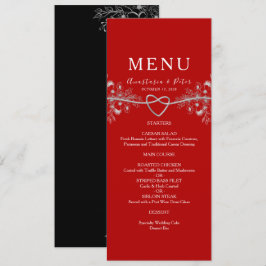 Menú de Boda Rojo Elegante