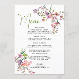 Menú de Boda Romántico Floral de Flor de Cerezo Ro