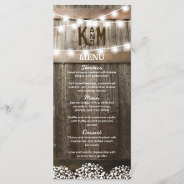 Menú de Boda Rústica de Campo