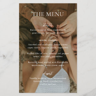Menú de Boda Sencillo en Blanco y Negro con Presup