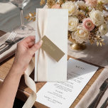 Menú de Boda Simple Neutral Negro Blanco<br><div class="desc">Este menú de boda minimalista añadirá un toque de elegancia al decorado de su fiesta de boda. El fondo beige claro hace que este diseño sea ideal para una boda de otoño. Todo el texto es editable, simplemente haga clic en 'Personalizar esta plantilla'. También están disponibles los elementos correspondientes, incluyendo...</div>