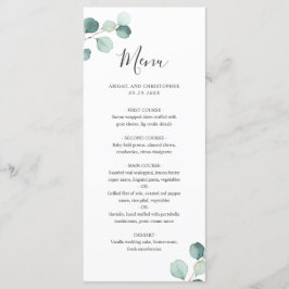 Menú de Boda Simple y Elegante con Eucalipto