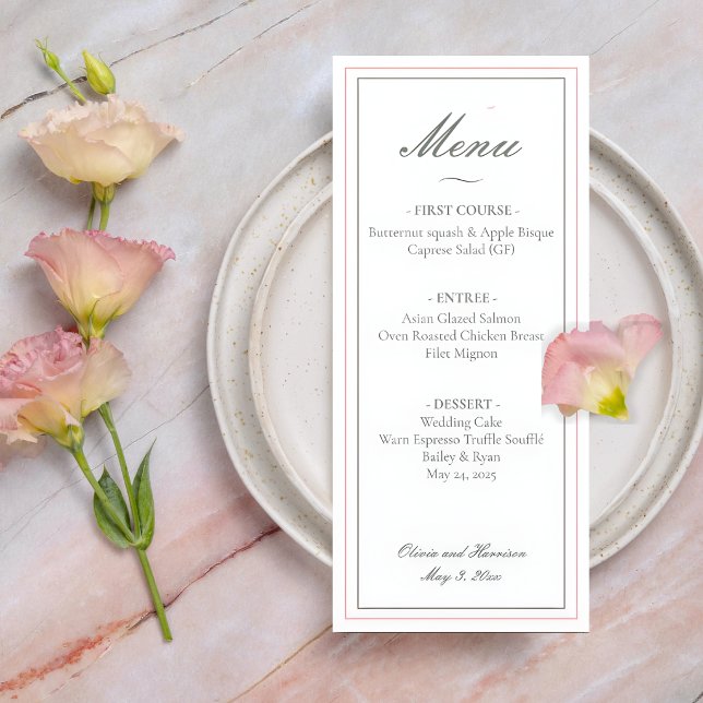 Menú de Boda Verde Salvia Elegante (Subido por el creador)