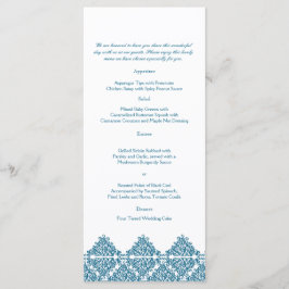 Menú de bodas de damasco azul marroquí