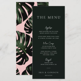 Menú de bodas de destino verde de la vegetación tr