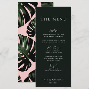 Menú de bodas de destino verde de la vegetación tr