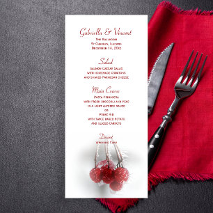 Menú de Bodas de Invierno de los Berries Rojos Fro