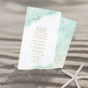 Menú de bodas de la playa de espuma marina V2 ID83