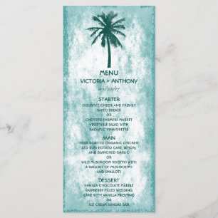 Menú de bodas de la playa de Palm Tree Tropical