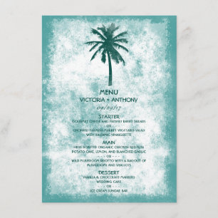 Menú de bodas de la playa de Palm Tree Tropical