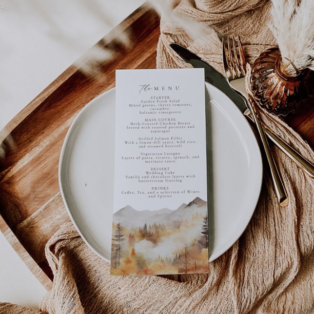 Menú de bodas de otoño de montaña (Subido por el creador)