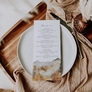 Menú de bodas de otoño de montaña