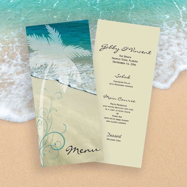 Menú de bodas de playa tropical (Subido por el creador)