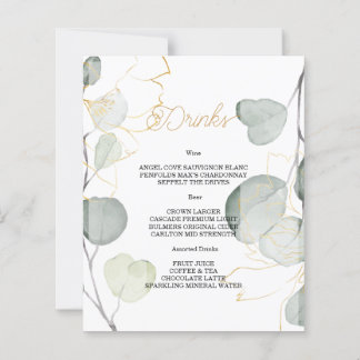 MENÚ DE BODAS elegante con presupuesto.