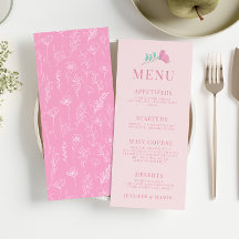 Menú de bodas elegante retro verde verde azulado p