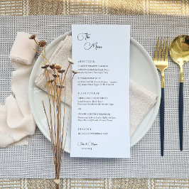 Menú de bodas minimalistas