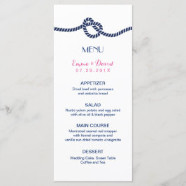Menú de Bodas Náutico Amarrado Elegante