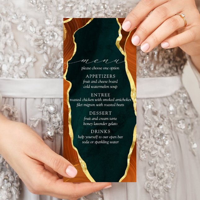 Menú de Bodas verde azulado, Naranja quemado y Aga (Subido por el creador)
