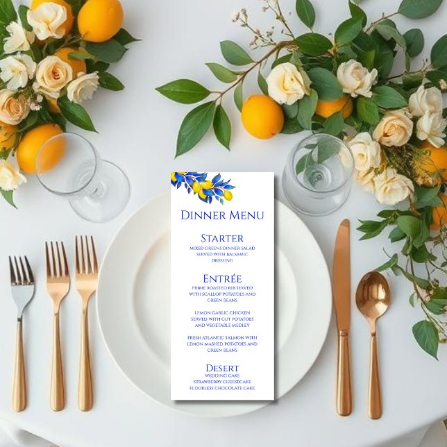 Menú de bodas y bares - Lemones (Wedding Dinner and Bar Menu-Lemons Menu )