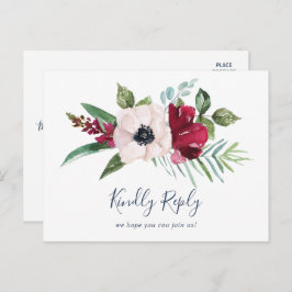 Menú de Brisa Tropical Elección Postcard RSVP