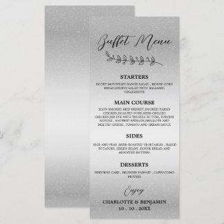 Menú de Buffet de Boda de Plata