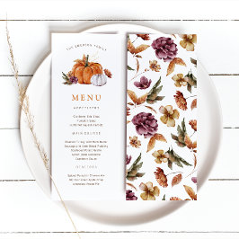 Menú de calabaza de Acción de Gracias