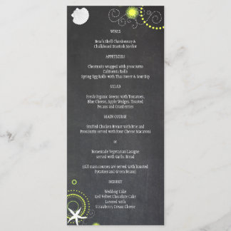 Menú de celebración de Bodas en Playa Chalkboard
