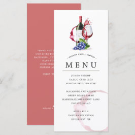 Menú de celebración de la celebración del estilo d