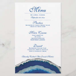 Menú de cena Boda Agate azul