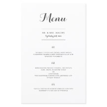 Menú de cena Boda Carolyna