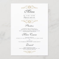 Menú de cena Boda de antigüedades con mucho sabor