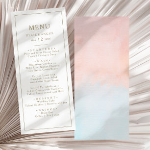 Menú de cena Boda de color veraniego