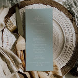 Menú de cena Boda de coordenadas de energía aérea<br><div class="desc">Esta carta de menú boda, muy bien surtida, es ideal para los bodas boho. El diseño es elegante y rústico, con tonos verde pastel y un toque moderno de boho. Coordina con la colección Airy Greenery de Fresh & Yummy Paperie. Este menú se puede utilizar para la recepción de bodas,...</div>