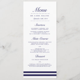 Menú de cena Boda de la Armada Náutica
