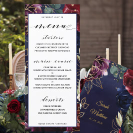 Menú de cena Boda de la Marina de Borgoña