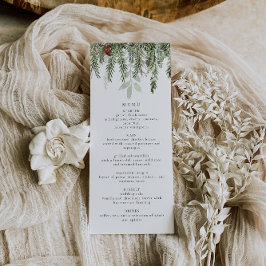 Menú de cena Boda de Navidades elegantes